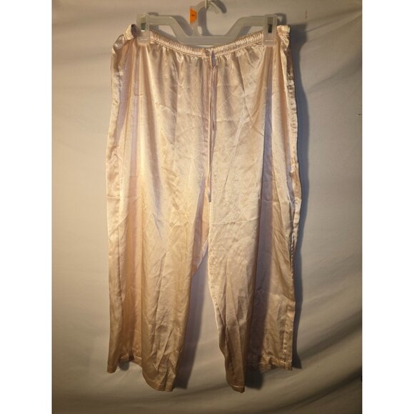 Silky Soft Girl Sexy Pajama Pants Pjs Pink Womens Size Large L elastic Waist - Picture 1 of 2